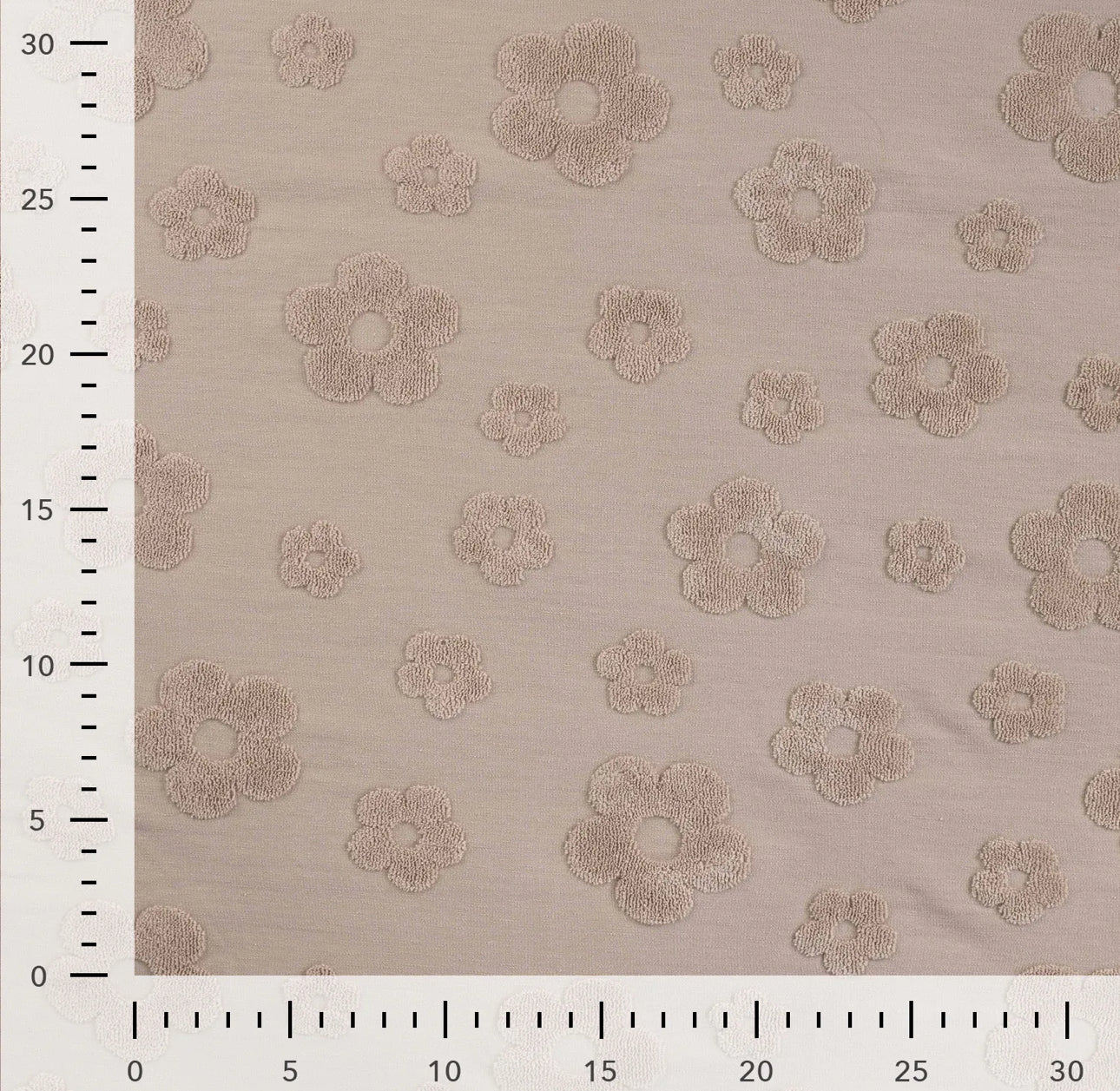 Jacquard cotton flowers Sand