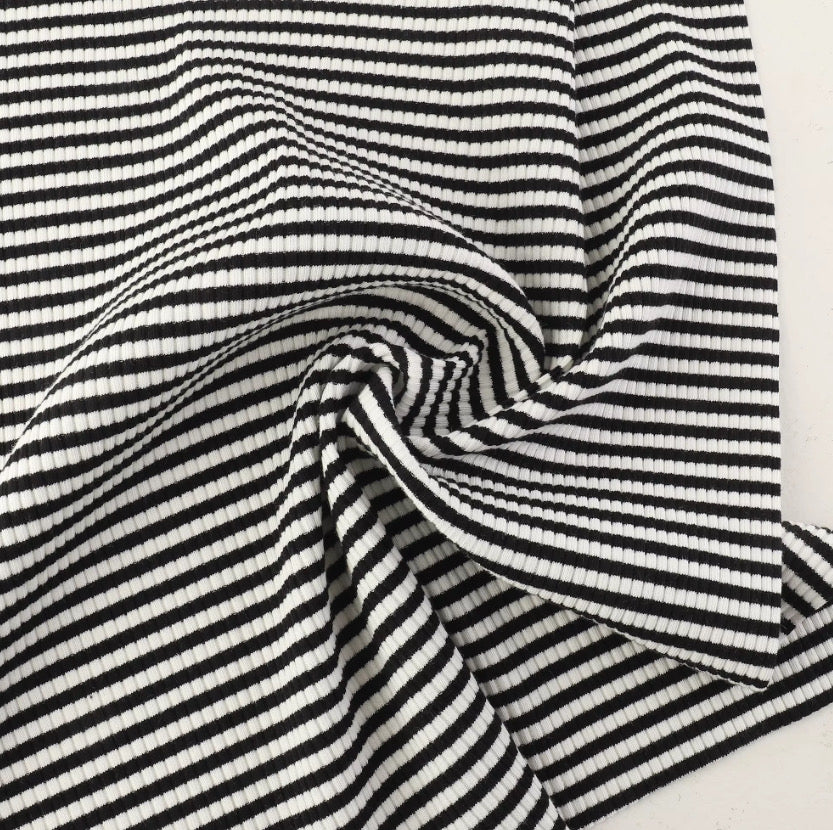 Cotton rainbow 4*3 rib knit fabric