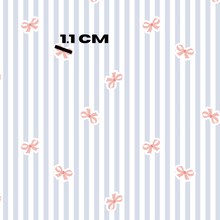 Load image into Gallery viewer, mini bows on delicate stripes