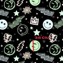 Load image into Gallery viewer, black smiley retro