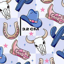 Load image into Gallery viewer, Blue Cowgirl check