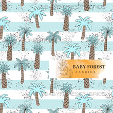 Load image into Gallery viewer, Blue palm stripes