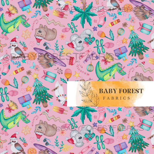 Cartoon Christmas Pink