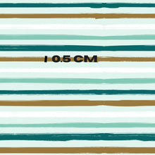 Load image into Gallery viewer, Green brown stripes