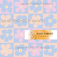 Load image into Gallery viewer, Light pastel floral checks