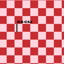 Load image into Gallery viewer, Red pink checks