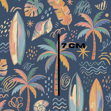 Load image into Gallery viewer, Bright navy palms