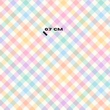Load image into Gallery viewer, Diagonal rainbow gingham