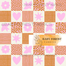 Load image into Gallery viewer, Gold pink patchwork