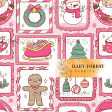 Load image into Gallery viewer, Pink cartoon Christmas patchwork