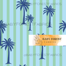 Load image into Gallery viewer, Blue green palm stripe