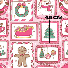 Load image into Gallery viewer, Pink cartoon Christmas patchwork