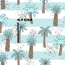 Load image into Gallery viewer, Blue palm stripes