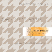 Load image into Gallery viewer, grey beige houndstooth