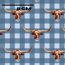 Load image into Gallery viewer, Longhorn On Gingham Navy Wallandella