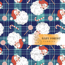 Load image into Gallery viewer, Green blue santa plaid