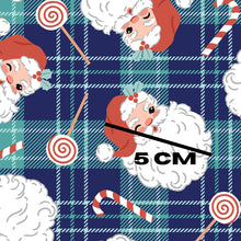 Load image into Gallery viewer, Green blue santa plaid