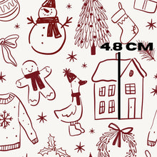 Load image into Gallery viewer, Red snowflakes