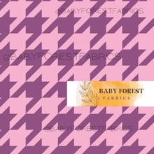 Load image into Gallery viewer, purple pink houndstooth