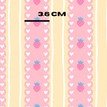 Load image into Gallery viewer, yellow strawberry coquette stripes