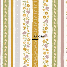 Load image into Gallery viewer, Autumn floral stripe