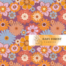 Load image into Gallery viewer, Purple gold floral retro