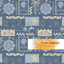 Load image into Gallery viewer, Blue gold boy surf patchwork