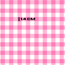 Load image into Gallery viewer, White and hot pink gingham