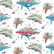 Load image into Gallery viewer, Ocean meets flowers white