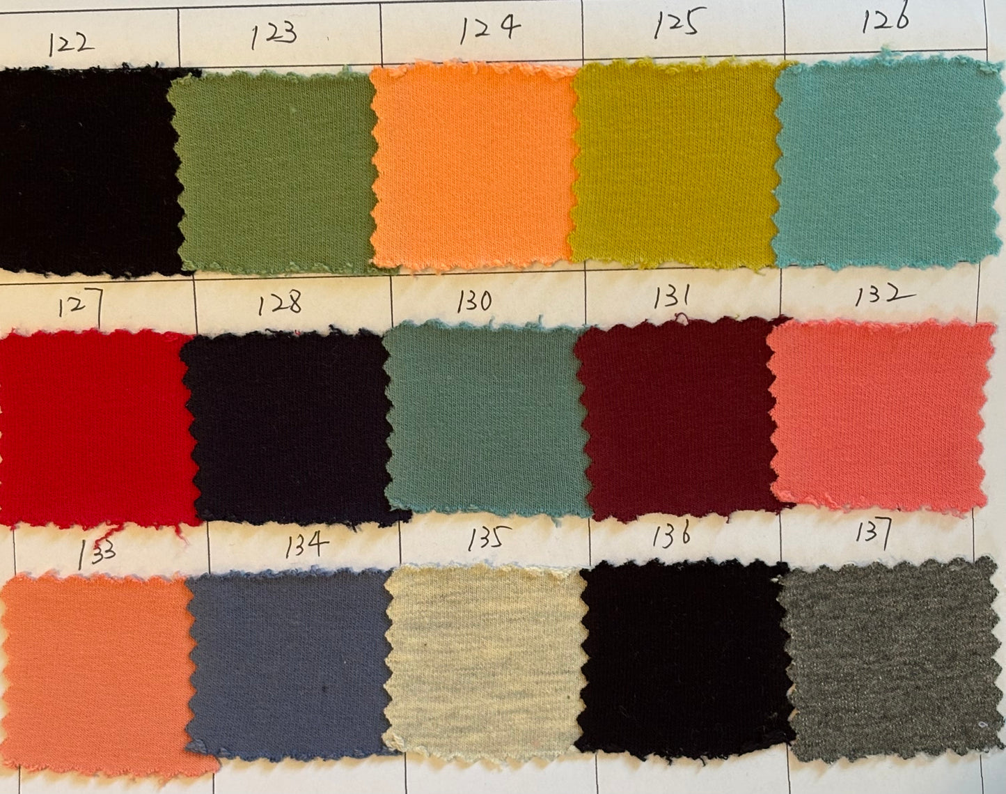 Solid French Terry colours 70-135 - PRE ORDER