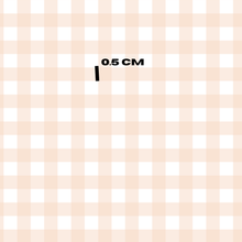 Load image into Gallery viewer, Soft peach gingham Pastel rainbow