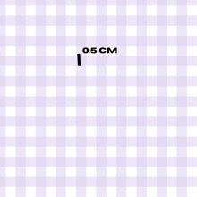 Load image into Gallery viewer, Soft liliac gingham Pastel rainbow