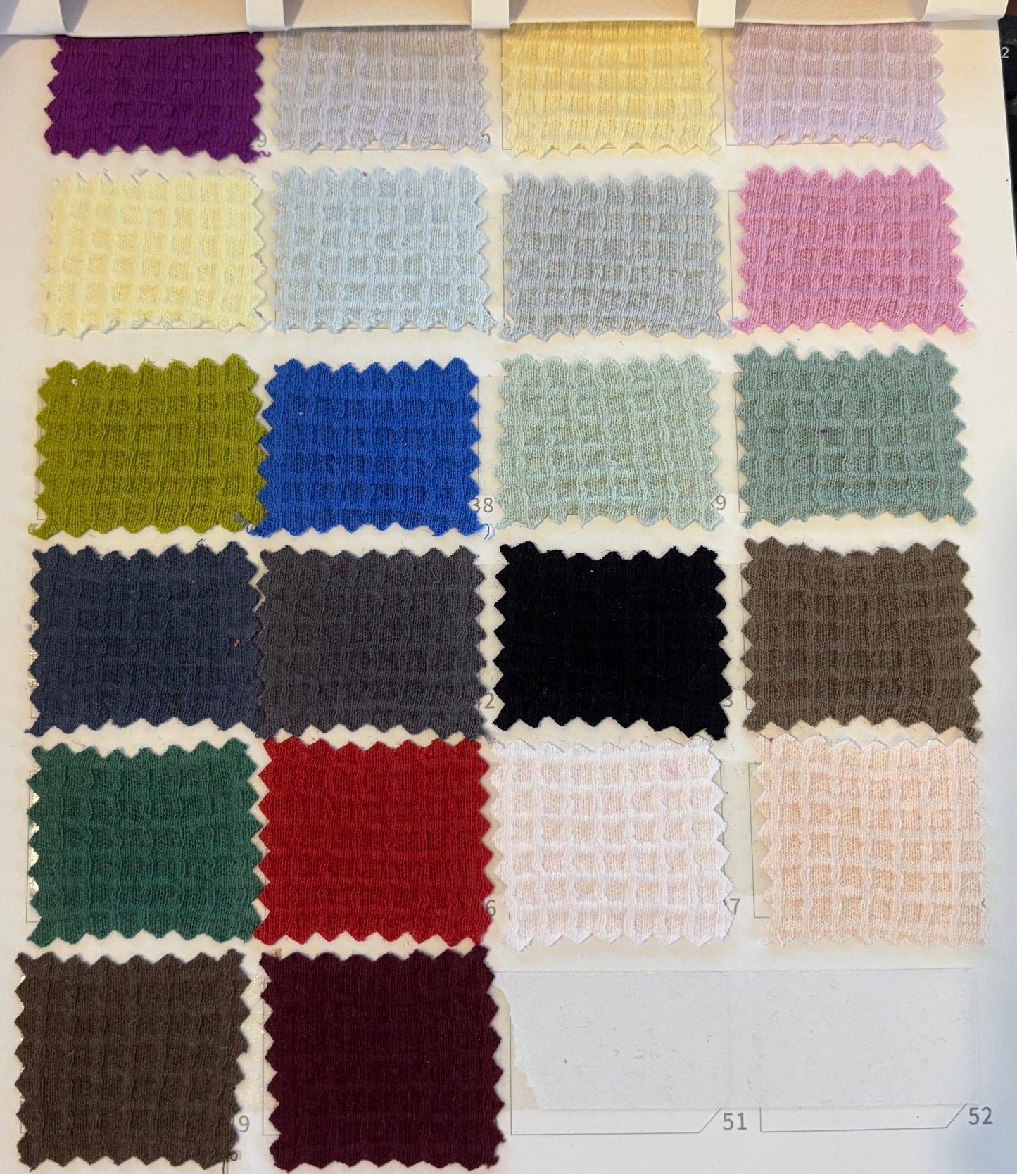 NEW Solid Waffle 100% cotton 250 gsm - PRE ORDER