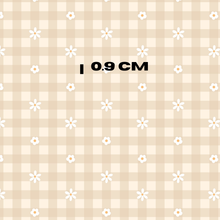Load image into Gallery viewer, Whimsy daisy latte gingham