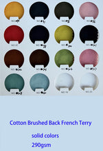 Load image into Gallery viewer, Solid Cotton Brushed french terry/ Sweatshirt Fleece