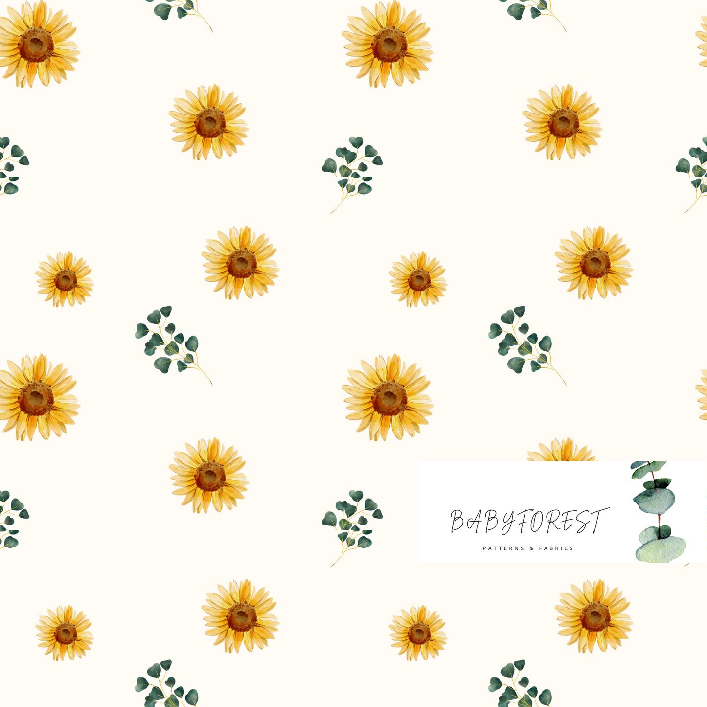 Sunflowers Seamless Pattern