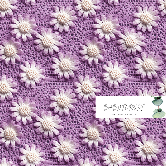 Purple crocheted 3D
