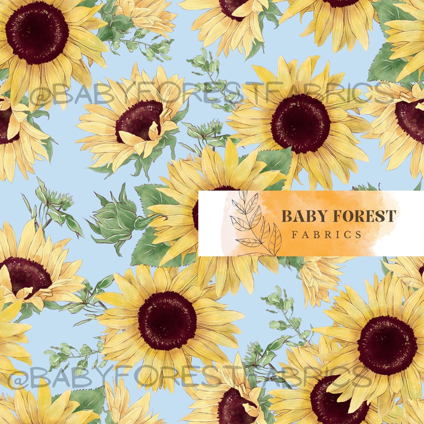 Sunflowers on blue