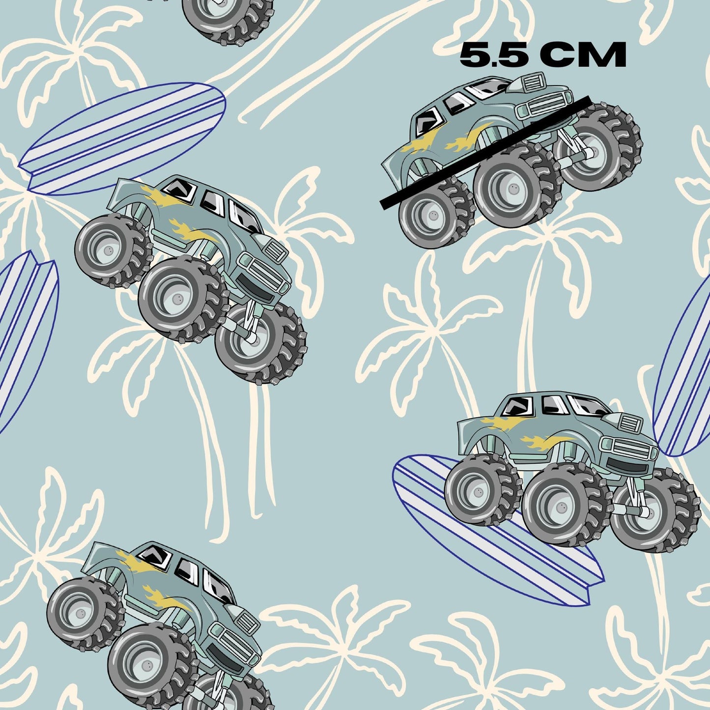 monster truck surf blue