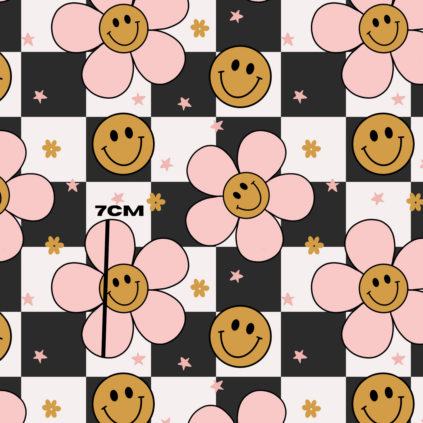 Pink Daisy On checks