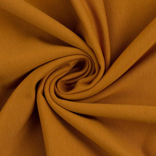 Golden ochre ribbing fabric
