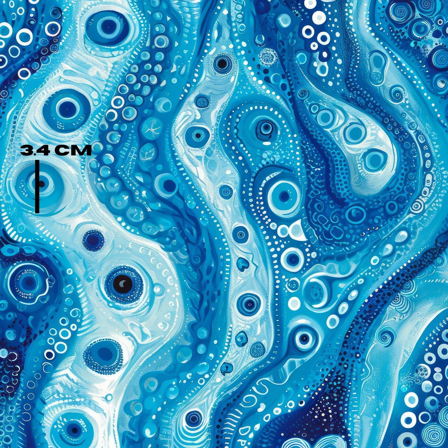 Dotted Abstract Art blue