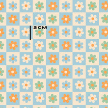 Load image into Gallery viewer, Blue Daisy Checks