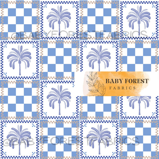 Blue and white Checkered Summer