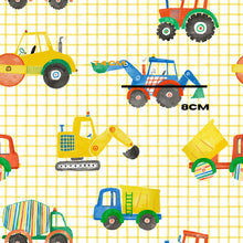 Load image into Gallery viewer, Yellow truck gingham