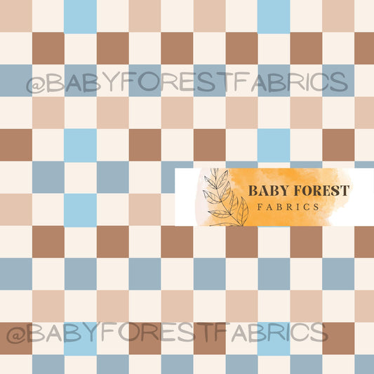 Blue earthy checks