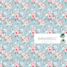 Load image into Gallery viewer, Pink Rose on Blue