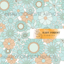 Load image into Gallery viewer, Retro blue flowers