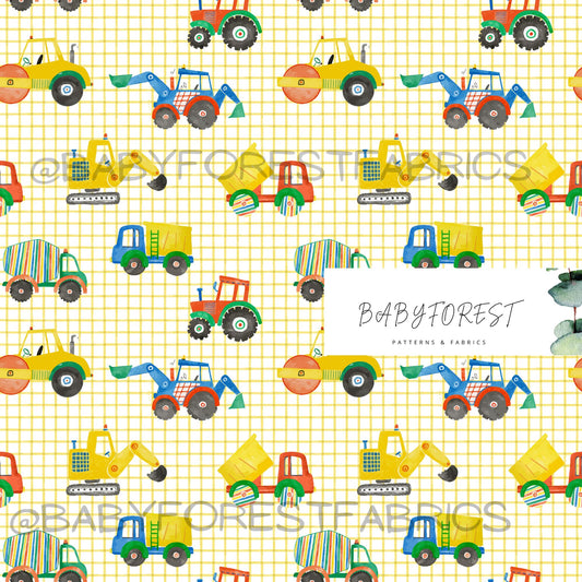 Yellow truck gingham