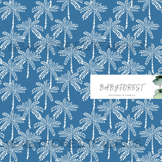 Boho Palms blue